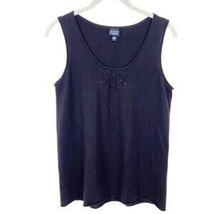 Eileen Fisher Tank Top Sample Brown Beaded Silk Cashmere Size Small NWT